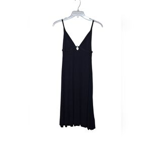 Armani Cut Out Dress Babydoll Pixie Jersey Open Back Black Dark Feminine Edgy XS